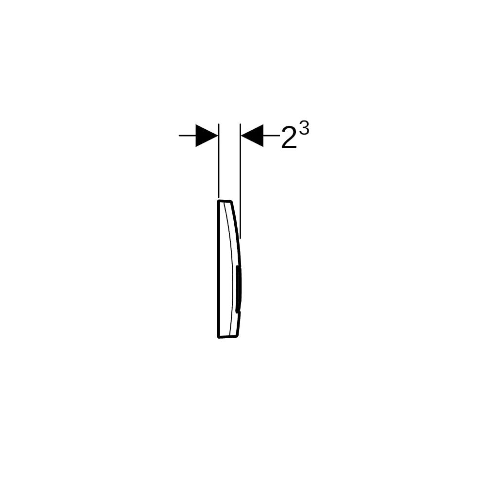 Geberit Delta 50 Drückerplatte, 2-Mengen-Spülung, Mattverchromt... GEBERIT-115105465 4025410653208 (Abb. 8)