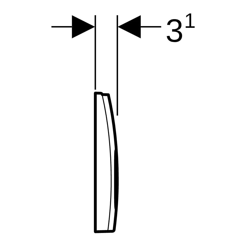 Geberit Betätigungsplatte Delta25, 2-Mengen-Spülung, 24,6x16,4x3,1cm, Kunststoff, W... GEBERIT-115125115 4025410652782 (Abb. 13)