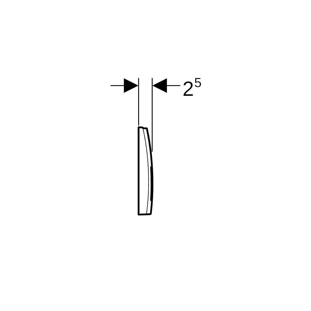Geberit Delta 25 (vormals Delta 35) Drückerplatte, 2-Mengen-Spülung, Weiß... GEBERIT-115135115 4025410653000 (Abb. 8)