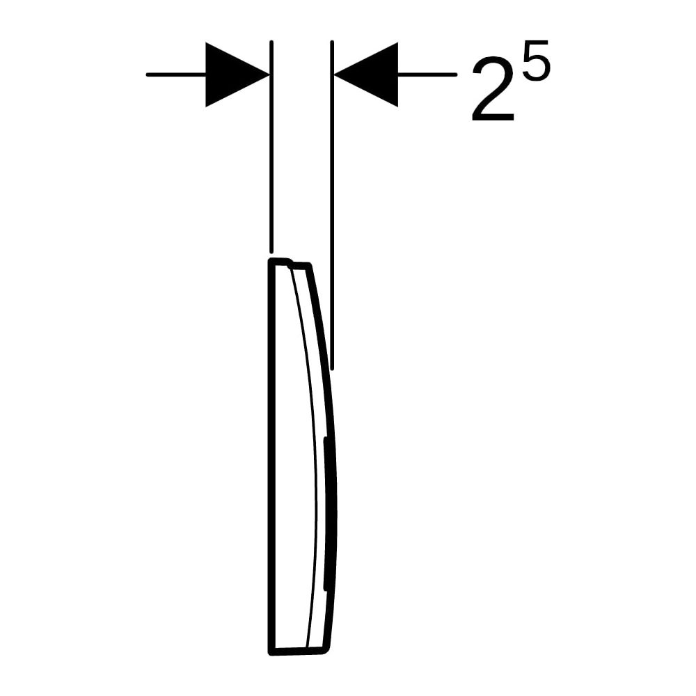 Geberit Betätigungsplatte Delta25, 2-Mengen-Spülung, Kunststoff, Weiß... GEBERIT-115135115 4025410653000 (Abb. 13)