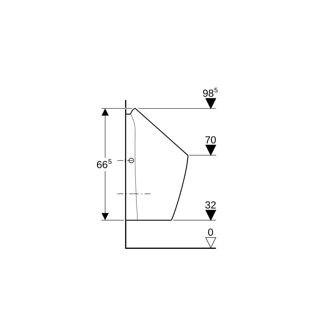Geberit Preda Urinal für Unterputzsteuerung Zulauf hinten, Weiß... GEBERIT-116070001 4025416529033 (Abb. 10)