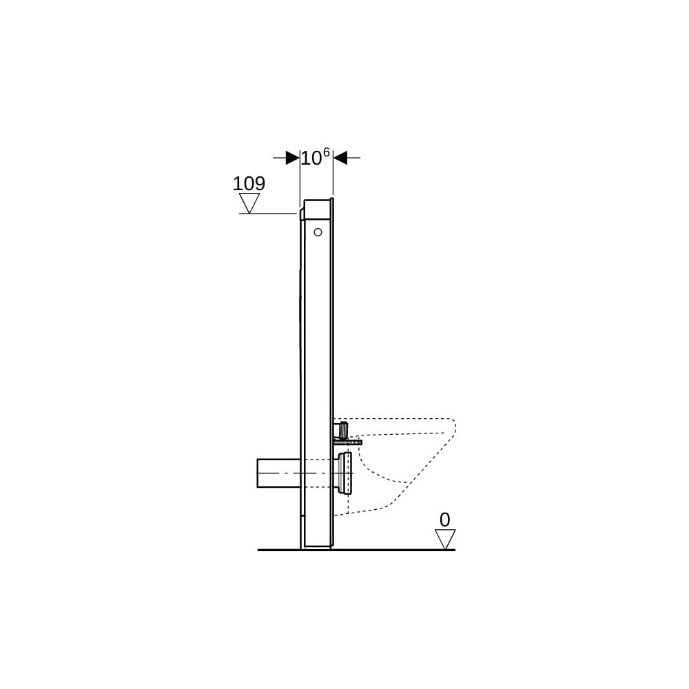 Geberit Monolith Sanitärmodul für Wand-WC, Höhe 114cm, Frontverkleidung aus Glas Sch... GEBERIT-131031SJ6 4025410523709 (Abb. 7)