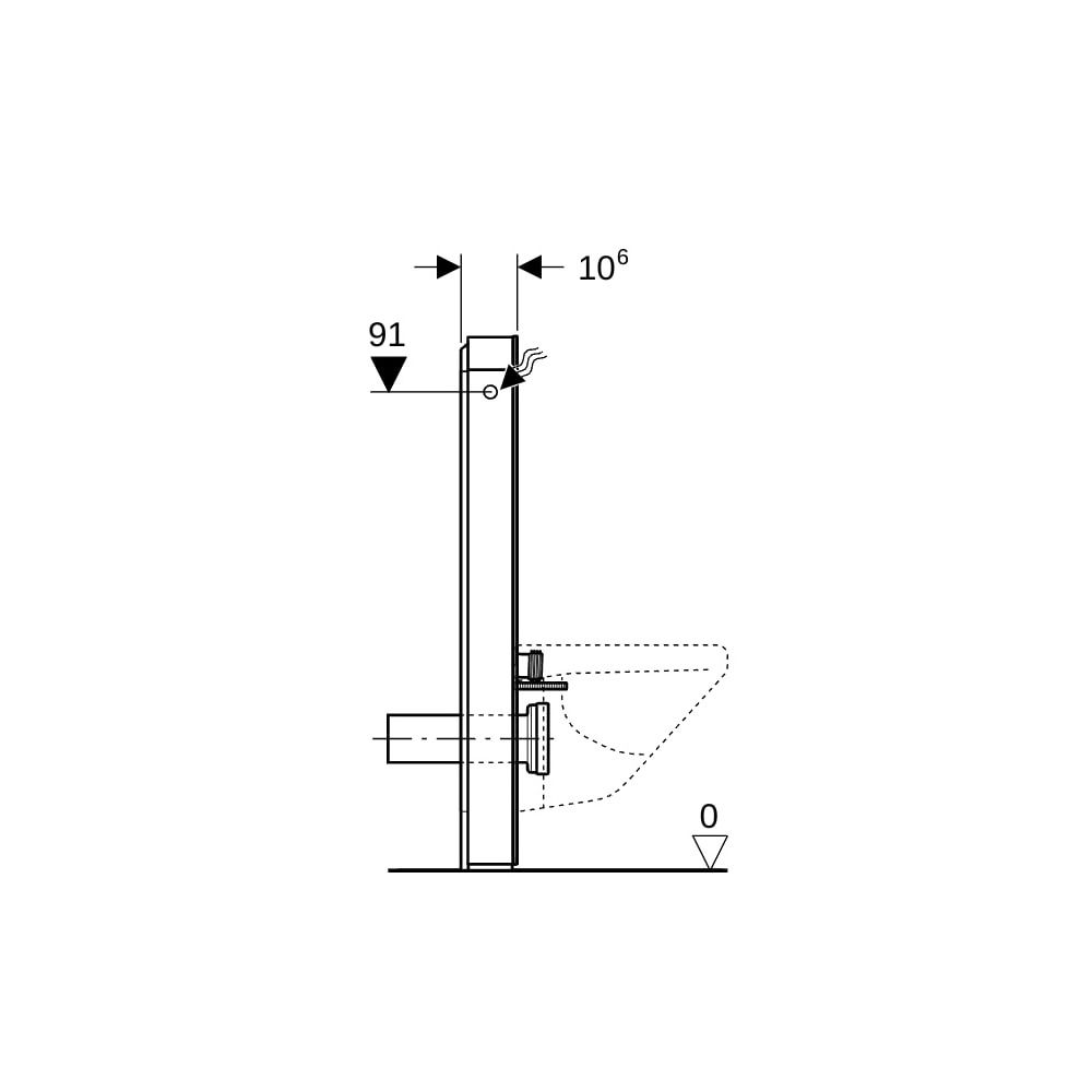 Geberit Monolith Sanitärmodul für Wand-WC, Höhe 101cm, Frontverkleidung aus Glas Sch... GEBERIT-131022SJ6 4025410523884 (Abb. 7)