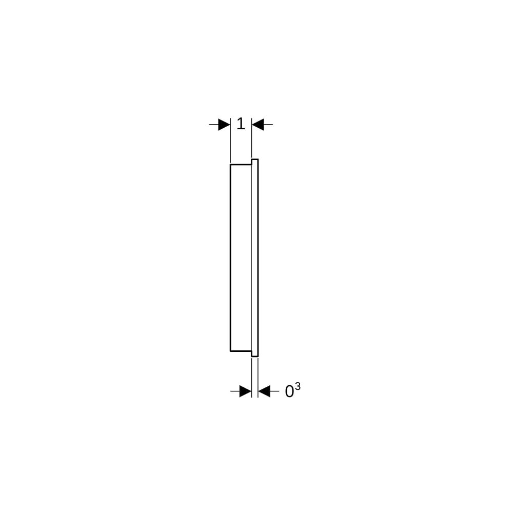 Geberit Wandbedienpanel für Geberit AquaClean, Weiß/Glas... GEBERIT-147038SI1 4025416817031 (Abb. 8)