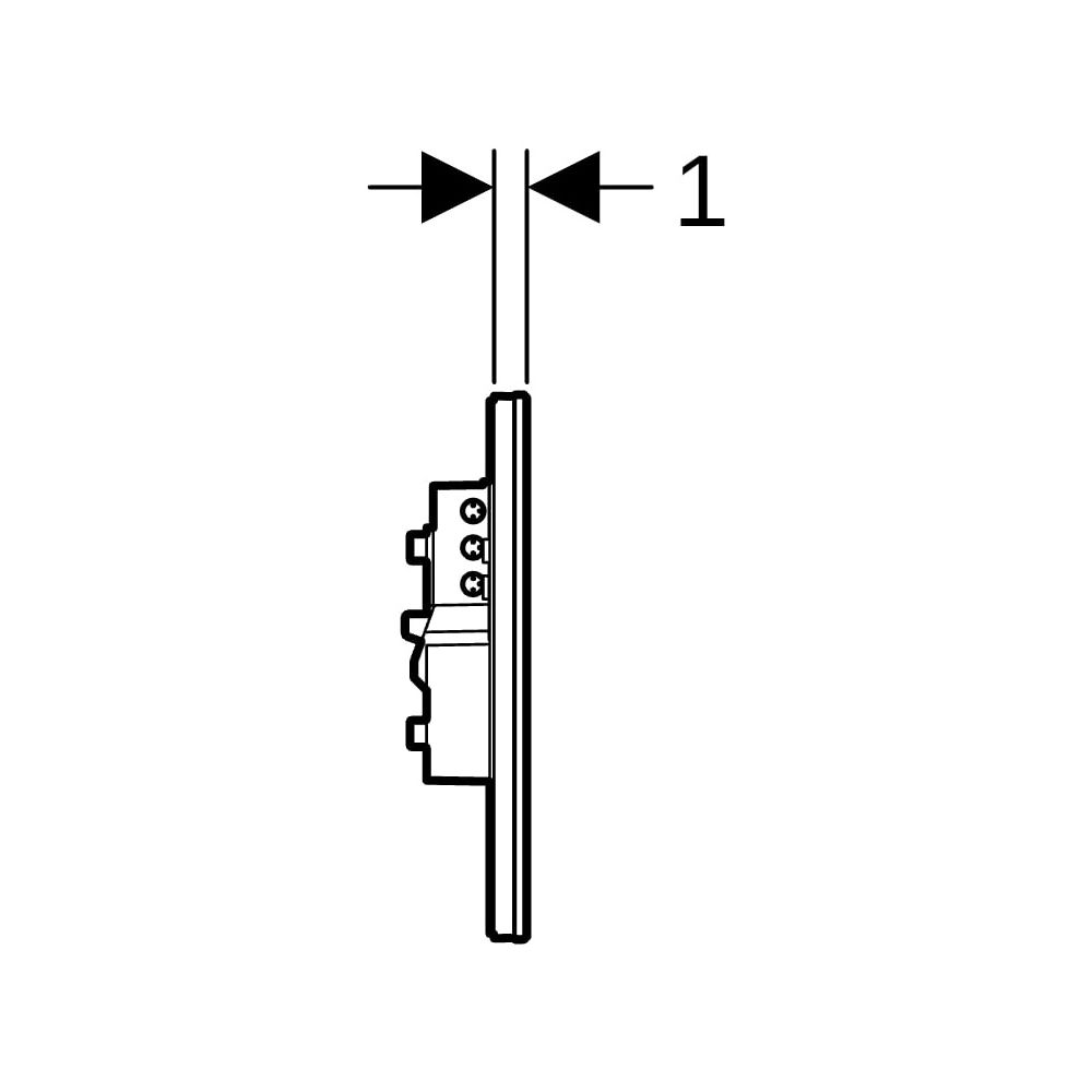 Geberit WC-Steuerung elektronisch Netz, 2-M, mit Sigma80 Drückerpl. Square, berühr.... GEBERIT-116090SM6 4025410531841 (Abb. 10)