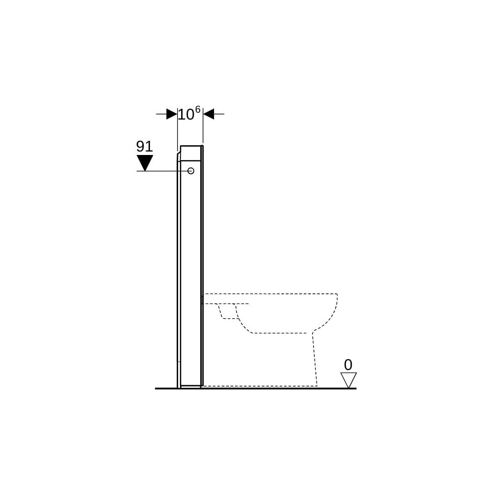 Geberit Monolith Sanitärmodul für Stand-WC, Höhe 101cm, Frontverkleidung aus Glas Sa... GEBERIT-131003JL5 4025410963314 (Abb. 7)