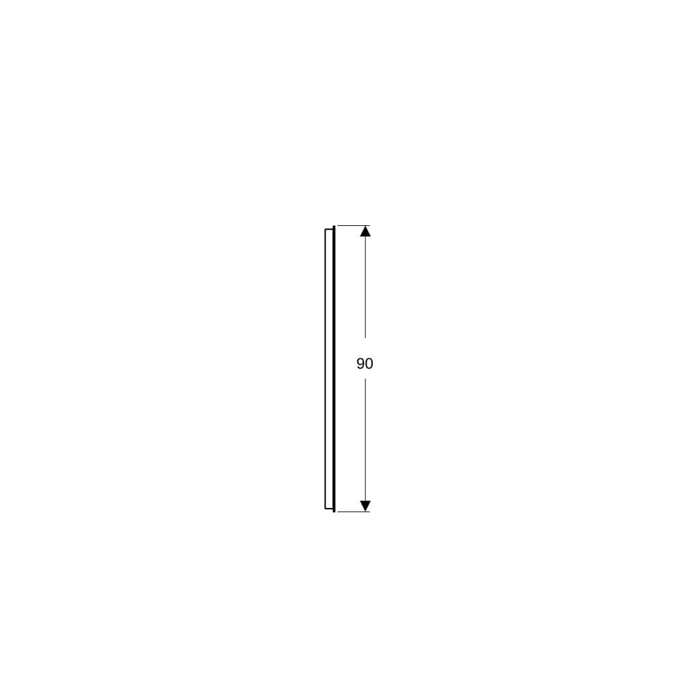 Geberit Option Basic Square Lichtspiegel Beleuchtung oben, 80x90x3cm, Aluminium elox... GEBERIT-502813001 4025410060266 (Abb. 6)