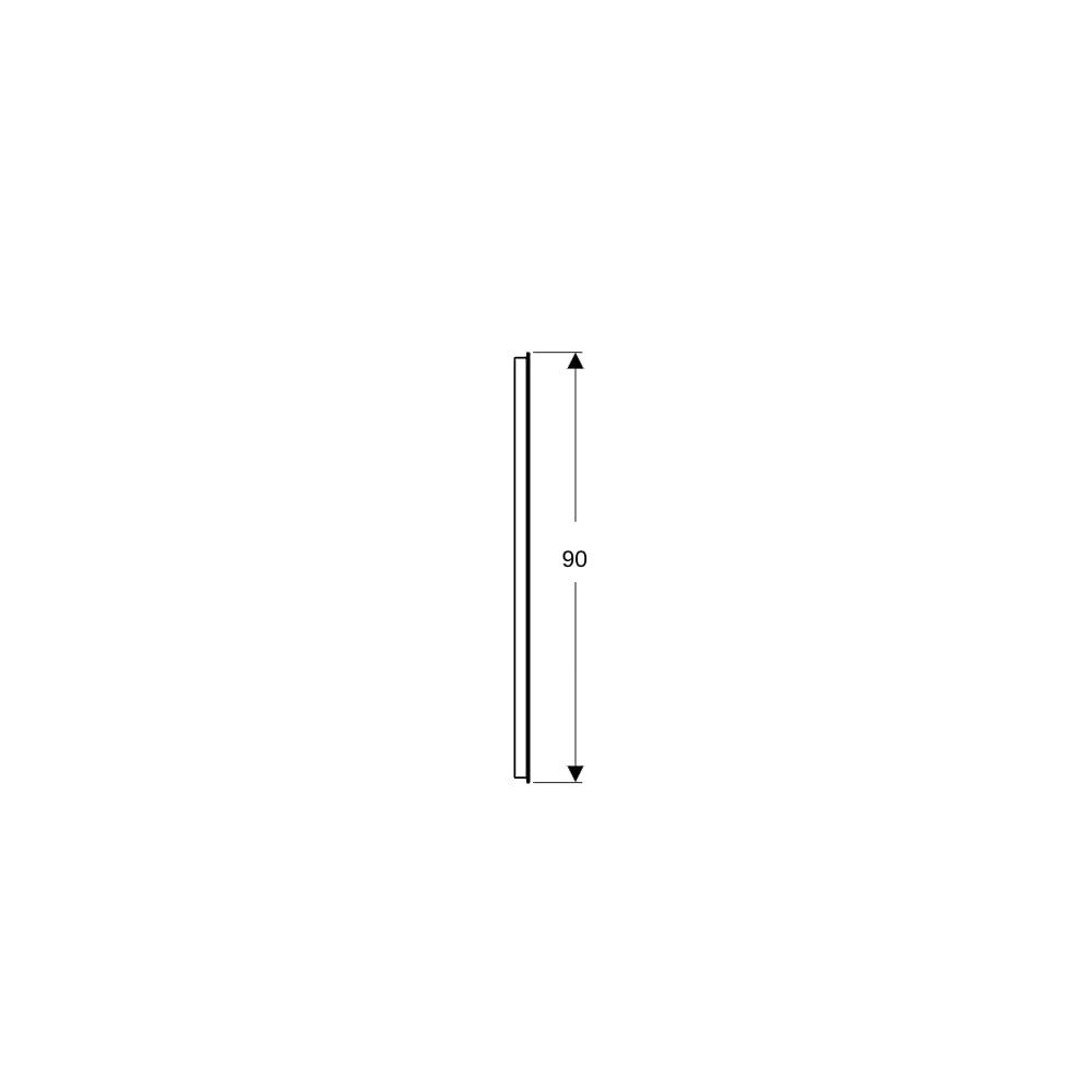 Geberit Option Basic Square Lichtspiegel Beleuchtung oben, 100x90x3cm, Aluminium elo... GEBERIT-502814001 4025410060273 (Abb. 6)