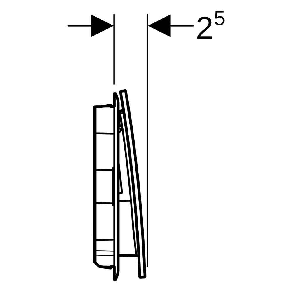 Geberit Drückerplatte Sigma70, 2-Mengen-Spülung Square Breite 25cm, Glas, Schwarz... GEBERIT-115622SJ1 4025410762092 (Abb. 9)