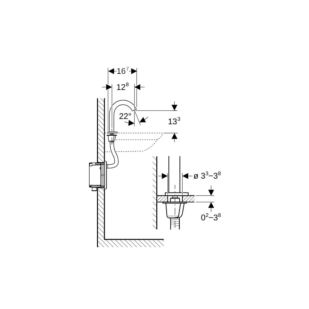 Geberit Piave Waschtischarmatur Standmontage, Generatorbetrieb, für UP-Funktionsbox ... GEBERIT-116185211 4025416834724 (Abb. 7)