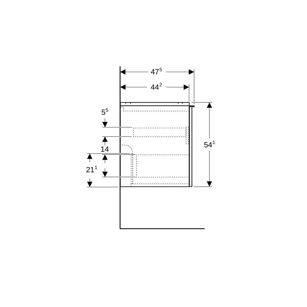 Geberit Acanto Unterschrank für Doppelwaschtisch 2 Schubladen/Innenschubladen WT 120... GEBERIT-503007012 4025410127563 (Abb. 6)
