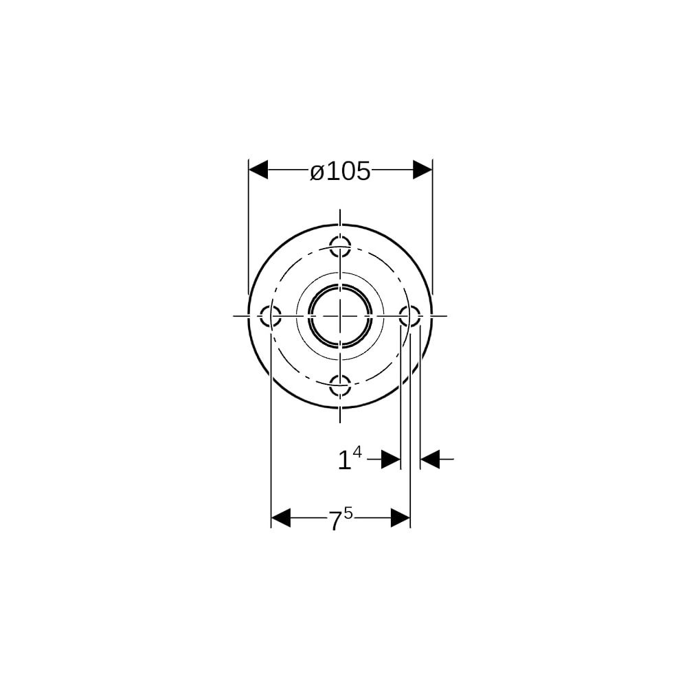 Geberit Mapress C-Stahl Flansch 10/16 bar, mit Einschubende Außendurchmesser 22mm, DN 20... GEBERIT-23784 4025410721174 (Abb. 7)