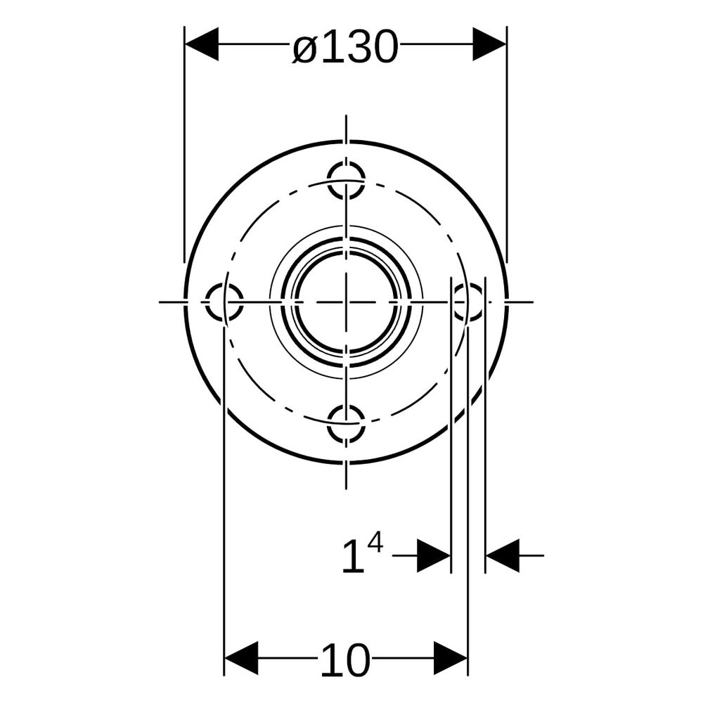 Geberit Mapress C-Stahl Flansch 6 bar, mit Pressmuffe Außendurchmesser 42mm, DN 40... GEBERIT-23747 4024723237471 (Abb. 11)