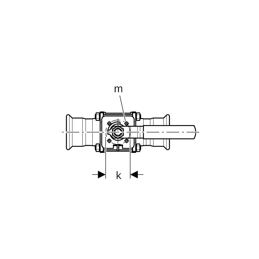 Geberit Mapress Edelstahl Kugelhahn mit Betätigungshebel, geflanscht Außendurchmesser 22... GEBERIT-92102 4024723921028 (Abb. 7)