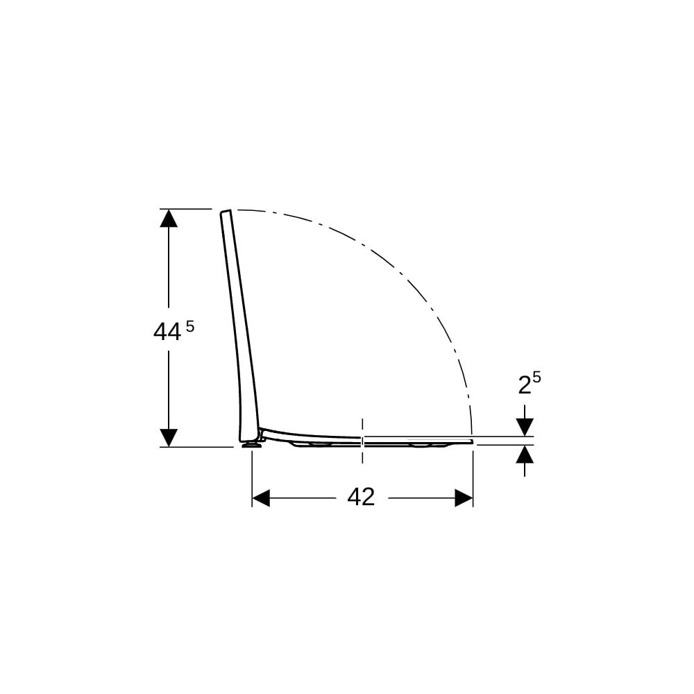 Geberit Acanto WC-Sitz mit Absenkautomatik, ohne Quick-Release-Scharniere, Befestig... GEBERIT-500660012 4025416589402 (Abb. 10)