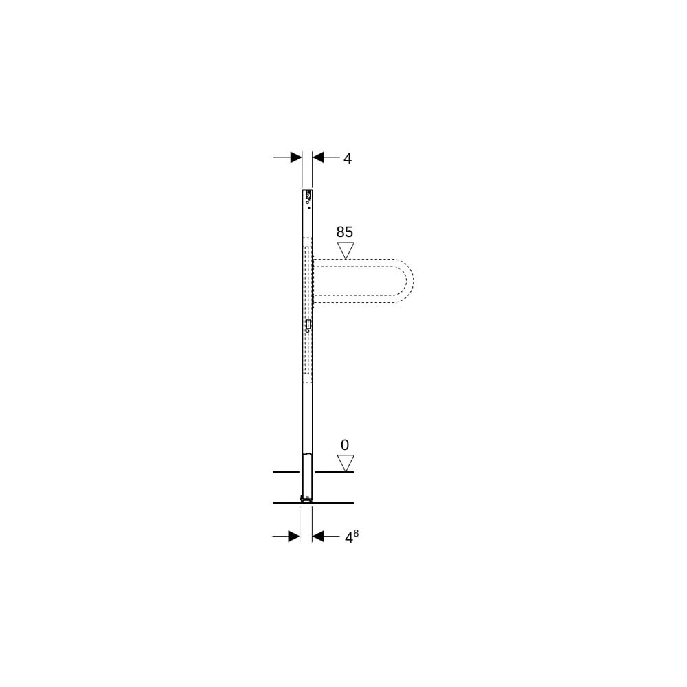 Geberit Duofix Elemement für Stütz-, Haltegriffe 112cm, barrierefrei, für Metall-, H... GEBERIT-111790002 4064746031182 (Abb. 5)
