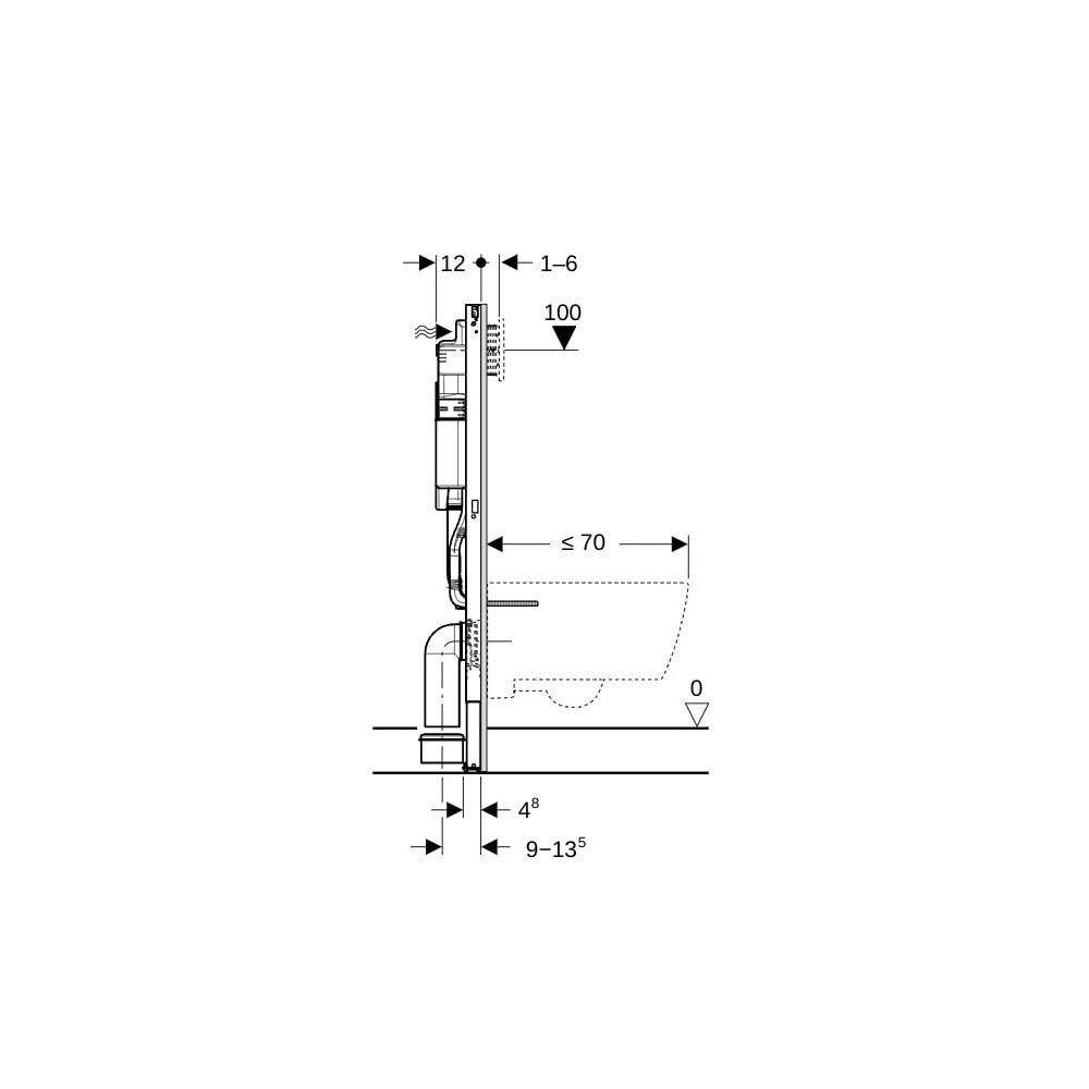 Geberit Duofix Element für Wand-WC 112cm, für Metall-, Holzständerwände, mit Sigma U... GEBERIT-111300006 4064746029424 (Abb. 5)