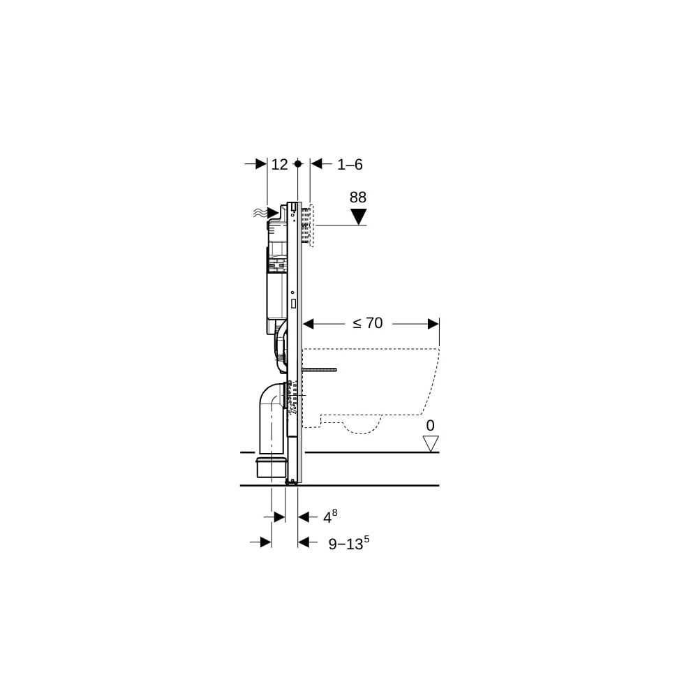 Geberit Duofix Element für Bambini Kinder-Wand-WC, 97cm, mit Sigma Unterputzspülkast... GEBERIT-111923006 4064746031519 (Abb. 5)