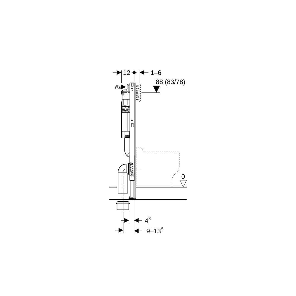 Geberit Duofix Bambini Element für Kleinkinder, Kinder Stand-WC 97cm Metall-/Holzstä... GEBERIT-111922006 4064746031502 (Abb. 5)