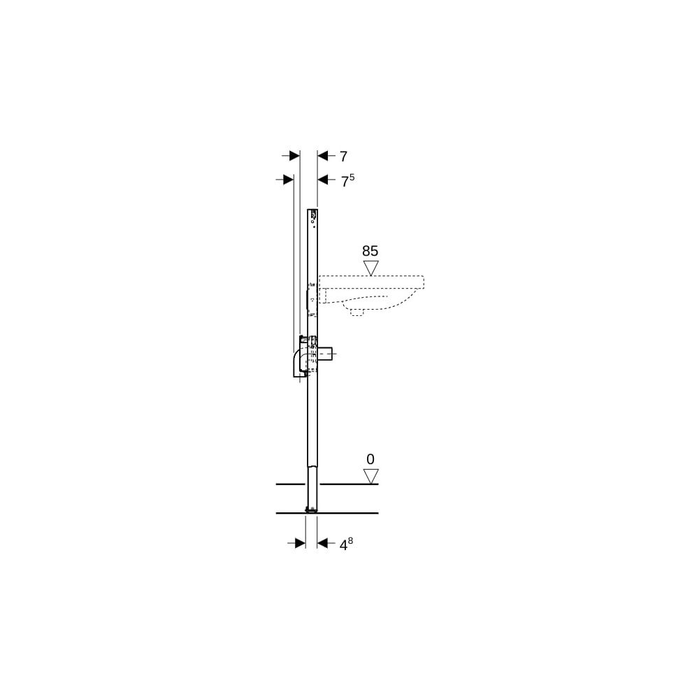 Geberit Duofix Element für Waschtisch, 112cm, elektronische Standarmatur mit UP-Funk... GEBERIT-111551002 4064746030383 (Abb. 5)