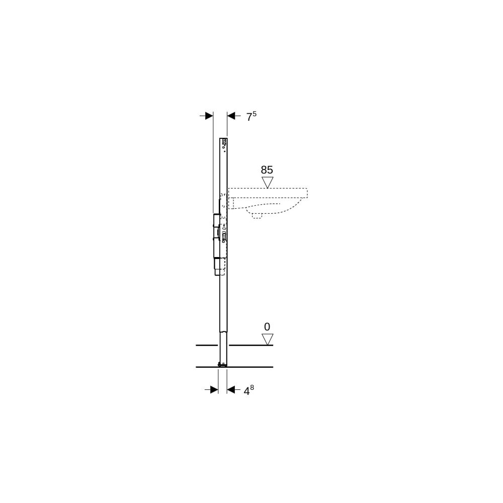 Geberit Duofix Element für Waschtisch 112cm für Metall-, Holzständerwände, Standarma... GEBERIT-111480002 4064746030048 (Abb. 5)