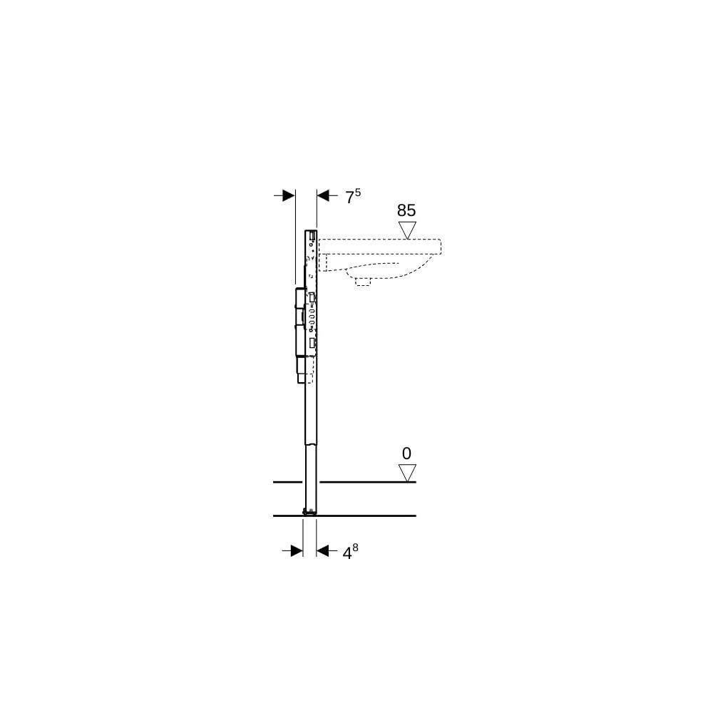 Geberit Duofix Element für Waschtisch, 82-98cm Standarmatur, mit UP-Siphon... GEBERIT-111489002 4064746030086 (Abb. 5)