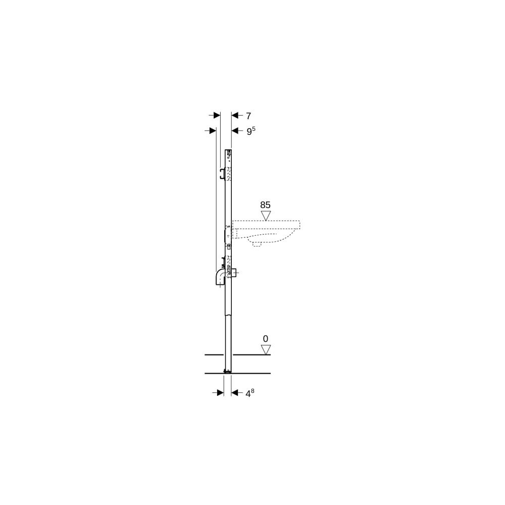 Geberit Duofix Element für Waschtisch 130cm, für Metall-, Holzständerwände, Wandarma... GEBERIT-111437002 4064746029929 (Abb. 5)