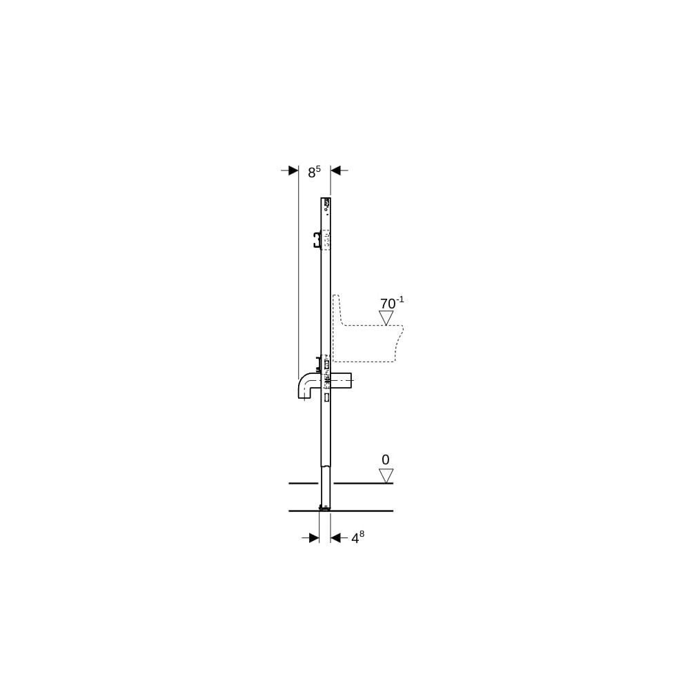 Geberit Duofix Element für Ausgussbecken 130cm, für Metall-, Holzständerwände, Wanda... GEBERIT-111450002 4064746029936 (Abb. 5)