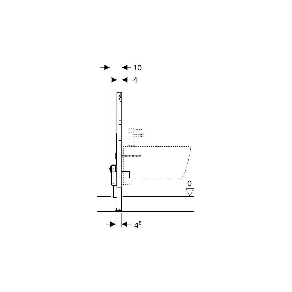 Geberit Duofix Montageelement für Bidet, 82cm, Stahl, beschichtet, 111515002... GEBERIT-111515002 4064746030192 (Abb. 5)