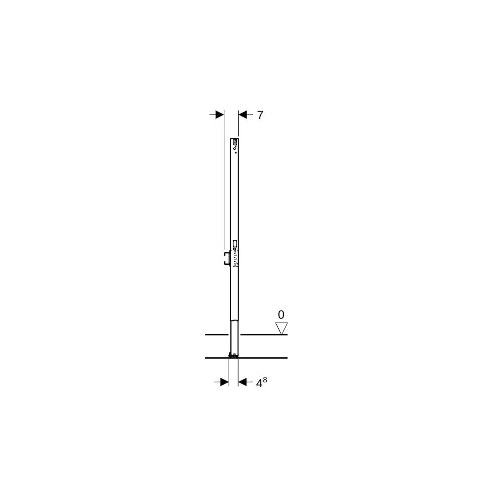 Geberit Duofix Element für Dusche, Badewanne 98-112cm, Wandarmatur Aufputz, für Meta... GEBERIT-111740002 4064746031076 (Abb. 5)