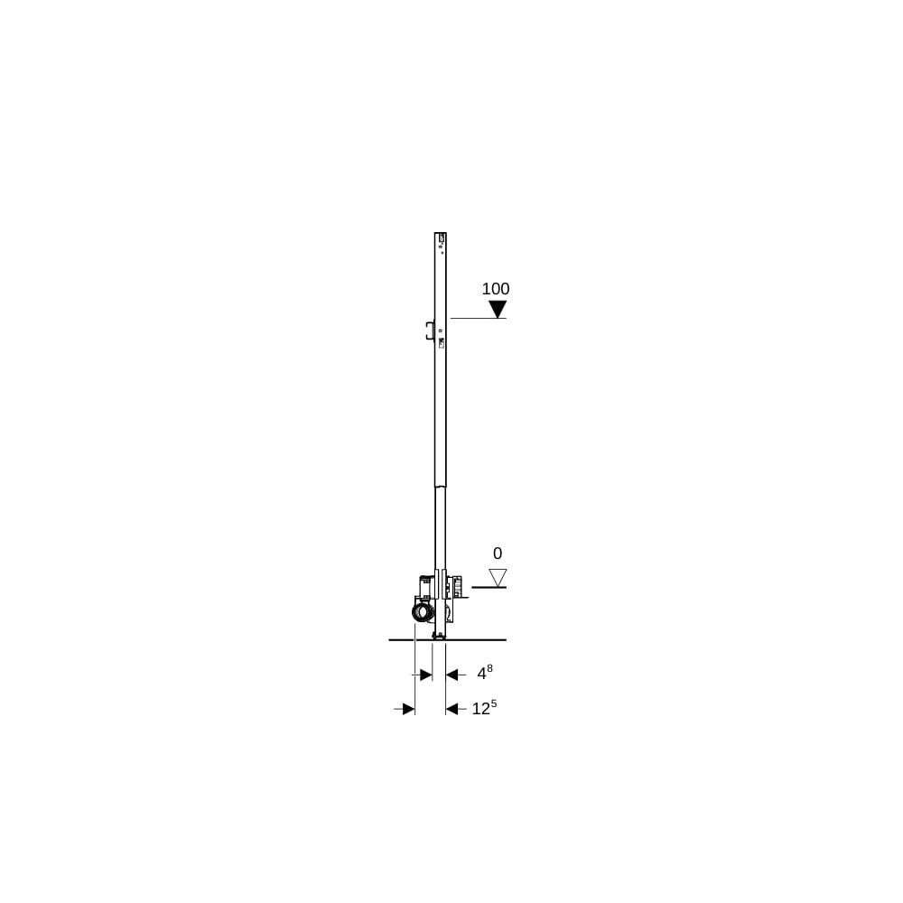 Geberit Duofix Element für Dusche, 130cm Metall-/Holzständerw., Wandablauf, Wandarma... GEBERIT-111587002 4064746030680 (Abb. 6)