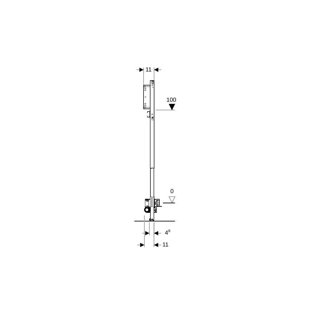 Geberit Duofix Element für Dusche, 130cm Metall-/Holzständerw., Wandablauf, Wandarma... GEBERIT-111581002 4064746030635 (Abb. 6)