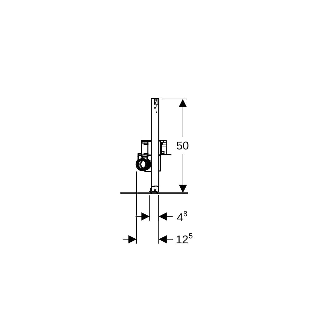 Geberit Duofix Element für Dusche, 50cm, für Metall-/Holzständerw., mit Wandablauf, ... GEBERIT-111591002 4064746030710 (Abb. 6)