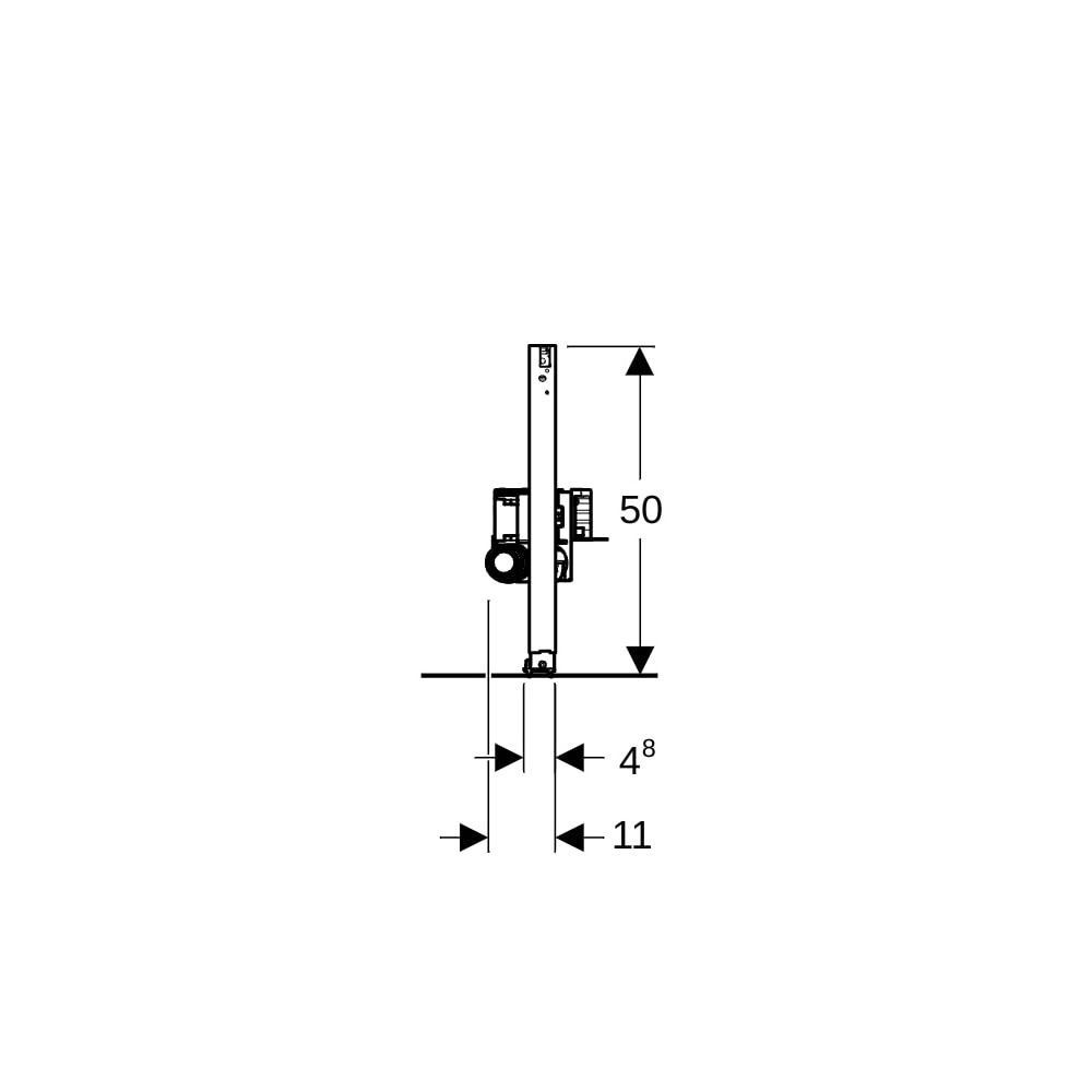 Geberit Duofix Element für Dusche, 50cm, mit CleanWall Wandablauf, für Estrichhöhe a... GEBERIT-111593002 4064746030734 (Abb. 6)