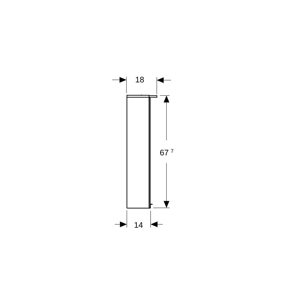 Geberit Option Basic Spiegelschrank, Beleuchtung, 2 Türen, 56x67,7x18cm, CEE 7/4,7/3... GEBERIT-500258001 4025416355489 (Abb. 9)