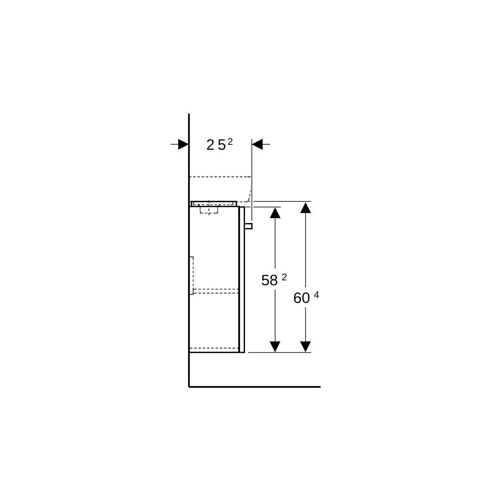 Geberit Renova Compact Unterschr. Handwaschbecken Tür verk. Ausl. 348x604x252cm Wasc... GEBERIT-862040000 4022009327434 (Abb. 9)