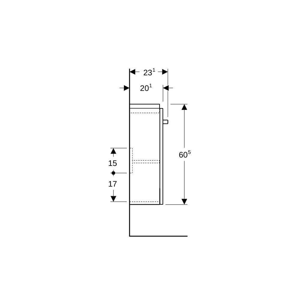 Geberit Renova Compact Unterschrank für Handwaschbecken Tür verk. Ausl. 408x605x231c... GEBERIT-501924011 4025410905536 (Abb. 9)
