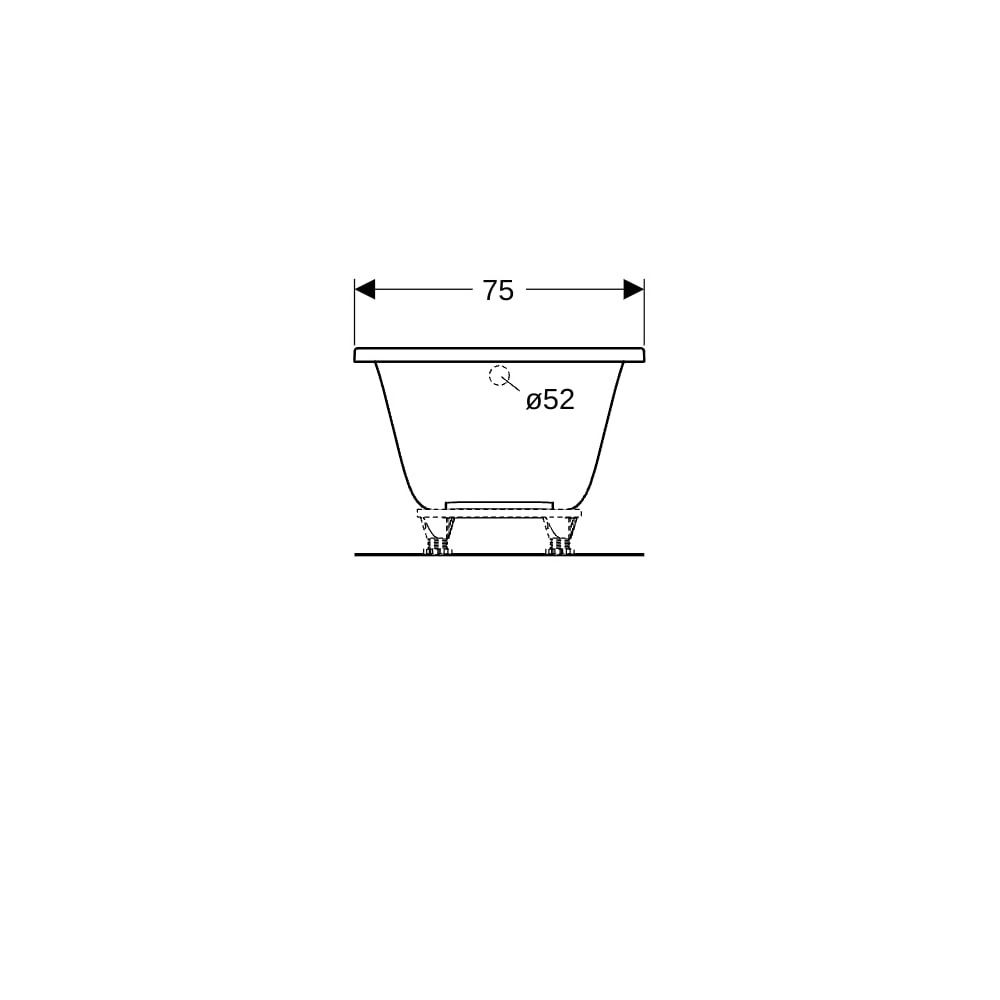 Geberit Renova Rechteckbadewanne 170x75cm, Gesamtvolumen 188l... GEBERIT-554205011 4025410591043 (Abb. 9)