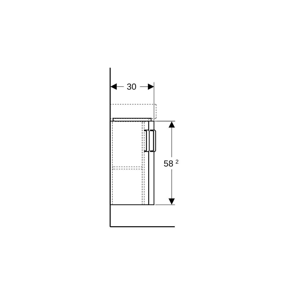 Geberit Renova Compact Unterschrank Eckhandwaschbecken 2 Türen 425x604x33cm Weiß la... GEBERIT-862132000 4022009327496 (Abb. 10)