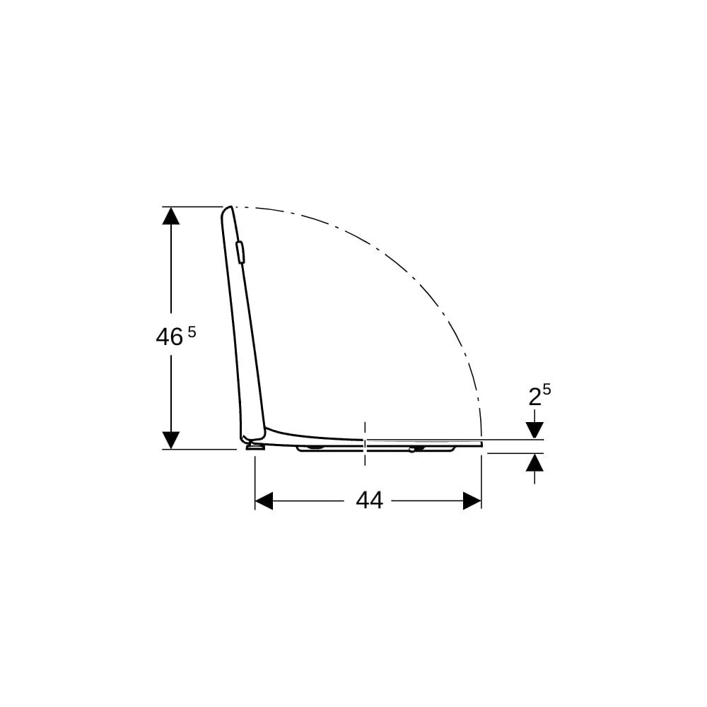 Geberit Renova Comfort WC-Sitz barrierefrei, antibakteriell, Befestigung von unten, ... GEBERIT-572850000 4022009354119 (Abb. 9)