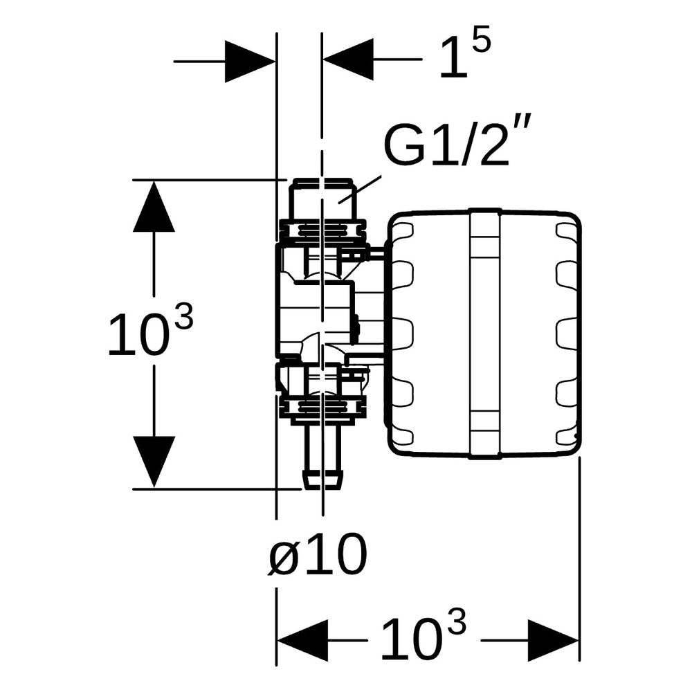 Geberit Hygienespülung Steuereinheit HS01, 10mm, 9V, 616291001... GEBERIT-616291001 4025410944856 (Abb. 8)