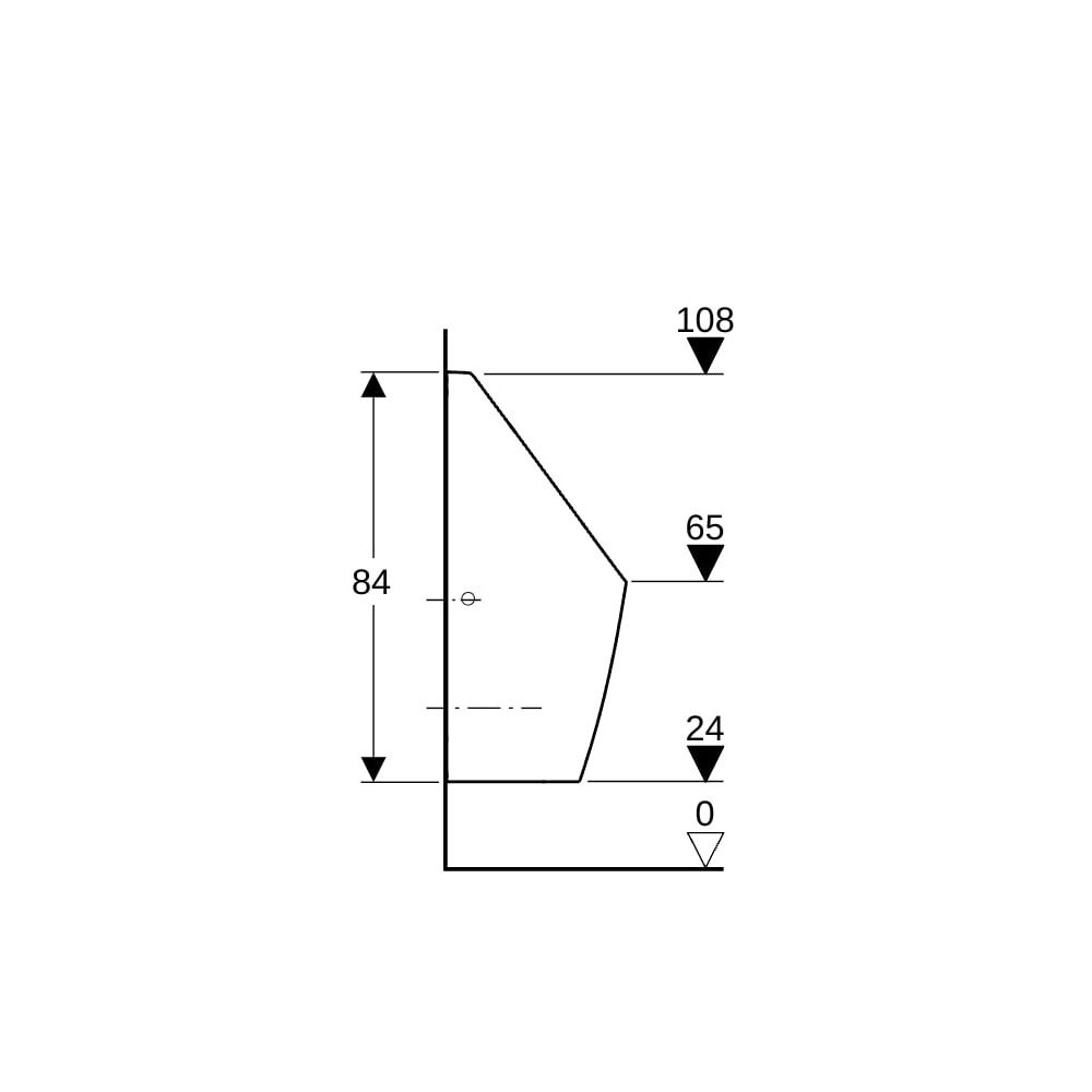 Geberit Tamina Urinal für Unterputzsteuerung Zulauf hinten, Weiß... GEBERIT-116140001 4025416696018 (Abb. 10)