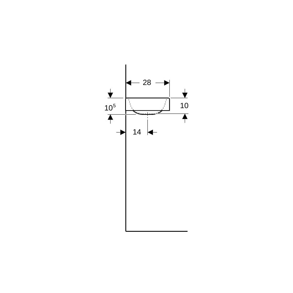 Geberit Preciosa 2 Handwaschbecken, 40x10,5x28cm, Hahnloch rechts, ohne Überlauf, We... GEBERIT-273240600 4022009311396 (Abb. 9)