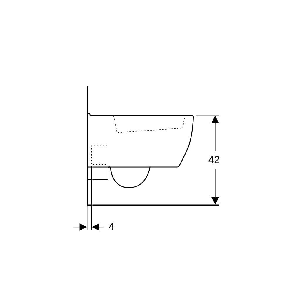 Geberit iCon Wand-WC Tiefspüler, verkürzte Ausladung, geschlossene Form, Tiefe 49cm,... GEBERIT-204030000 4022009313529 (Abb. 9)
