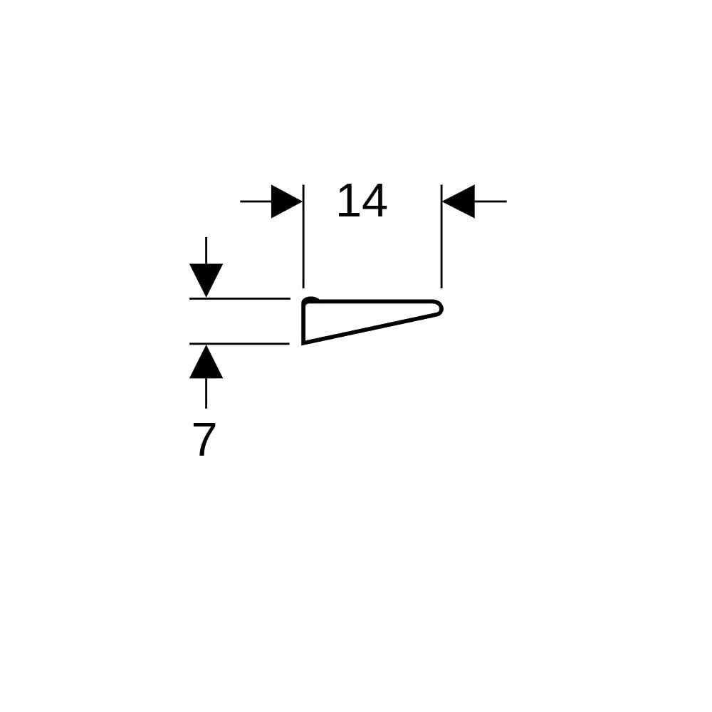 Geberit Renova Wandablage, 60x7x13,5cm, Weiß... GEBERIT-299260000 4022009074826 (Abb. 7)