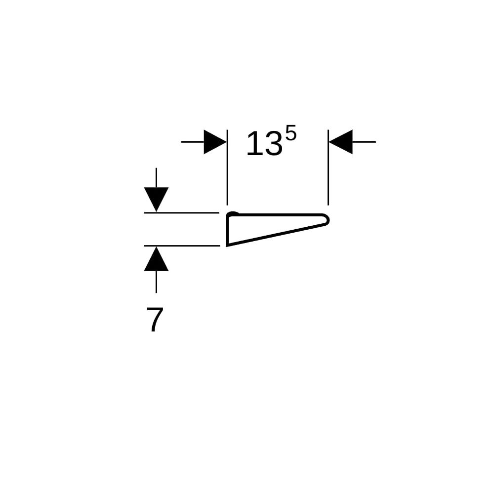 Geberit Renova Wandablage, 50x7x13,5cm, Weiß... GEBERIT-299250000 4022009074543 (Abb. 7)