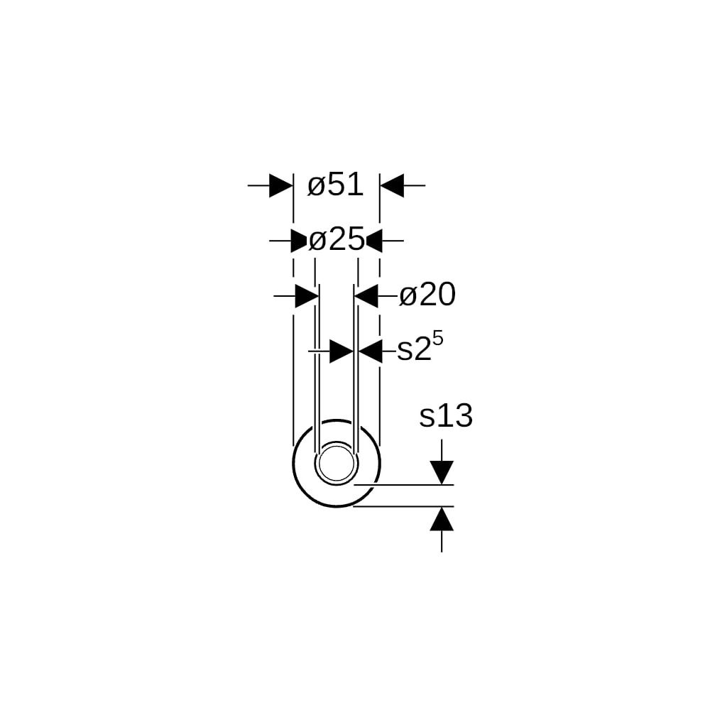 Geberit Systemrohr ML, rund vorgedämmt 13mm Rollenware d 25mm, Länge 25m ab Baujahr ... GEBERIT-619142002 4064746035562 (Abb. 5)