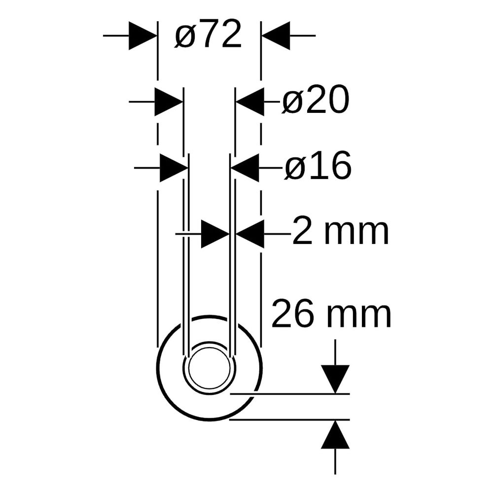 Geberit Systemrohr ML, rund vorgedämmt 26mm Rollenware D 20mm, Länge 20m, ab Baujahr... GEBERIT-619161002 4064746035654 (Abb. 7)