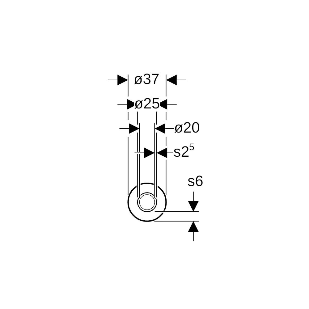 Geberit Systemrohr ML, rund vorgedämmt 6mm Rollenware d 25mm, Länge 25m ab Baujahr 2... GEBERIT-619102002 4064746036194 (Abb. 5)