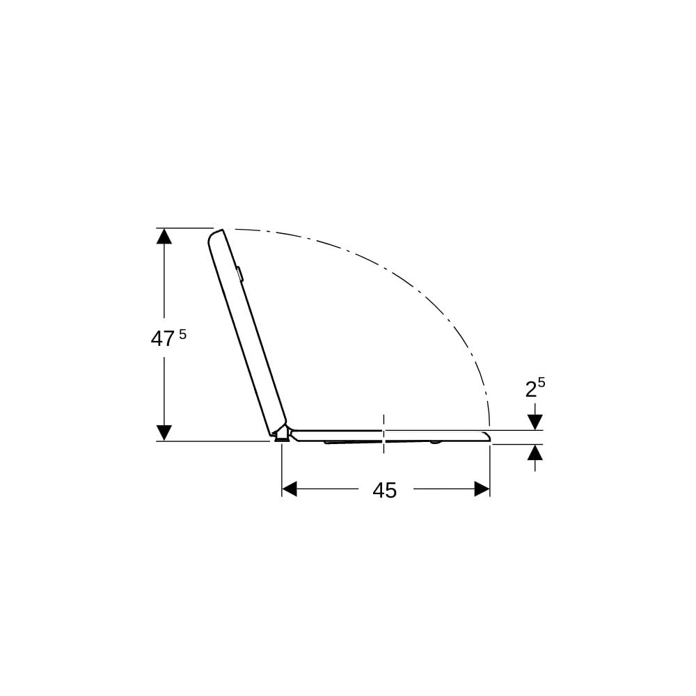 Geberit Renova Comfort WC-Sitz barrierefrei, eckiges Design, Befestigung von unten, ... GEBERIT-572830000 4022009353396 (Abb. 9)